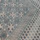 Traditional white and blue margoum carpet woven hands in pure wool