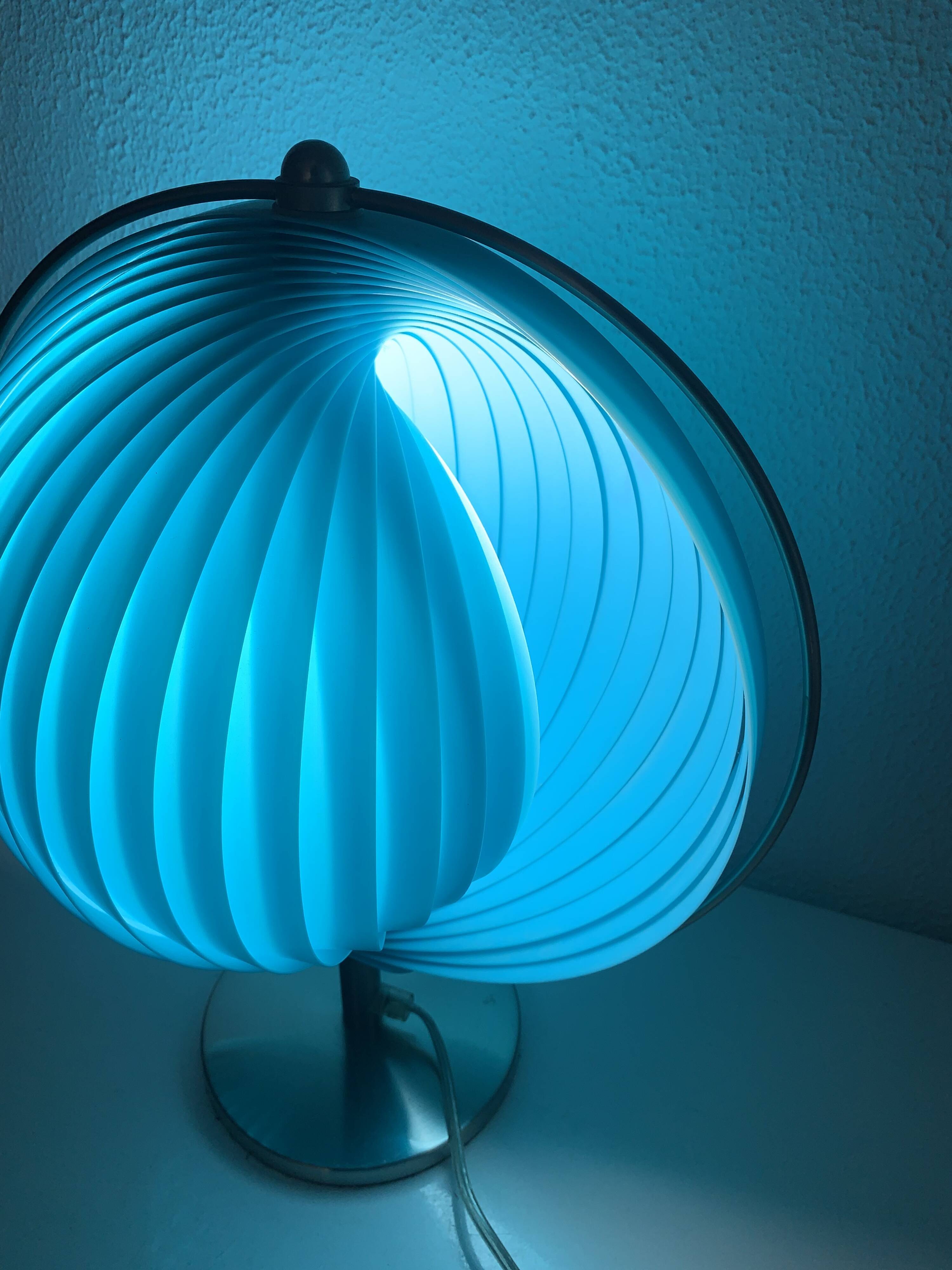 Vintage 1980s Kare Moon blue design lamp - 37 cm