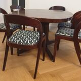 Table & 6 Baumann chairs model "gondole"