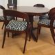 Table & 6 chaises Baumann modèle "gondole"