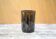 Vase grès vernissé à coulures, vase signé vintage, pot à fleurs