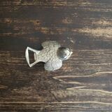 Bird bottle opener in vintage silver metal