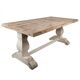 Table à Manger Rustique Campagne Chic – Bois Massif & Patine Vintage