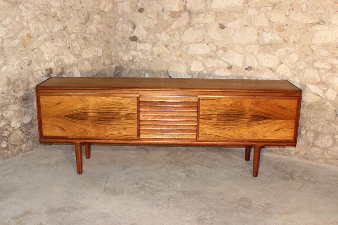 Sideboard vintage in teak and Rosewood, Scandinavian style by White & Newton
