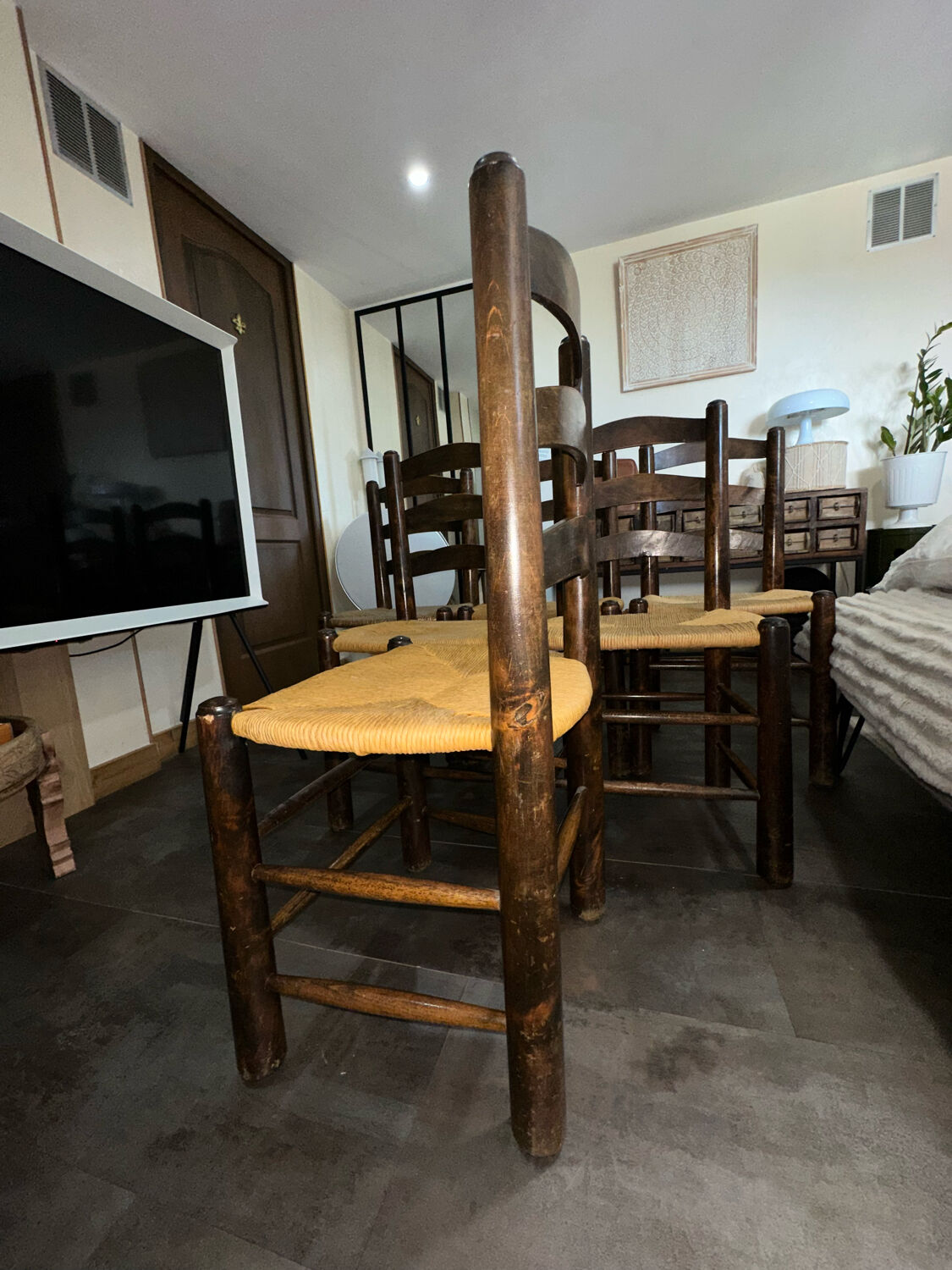 6 chairs by designer Georges Robert - 1950