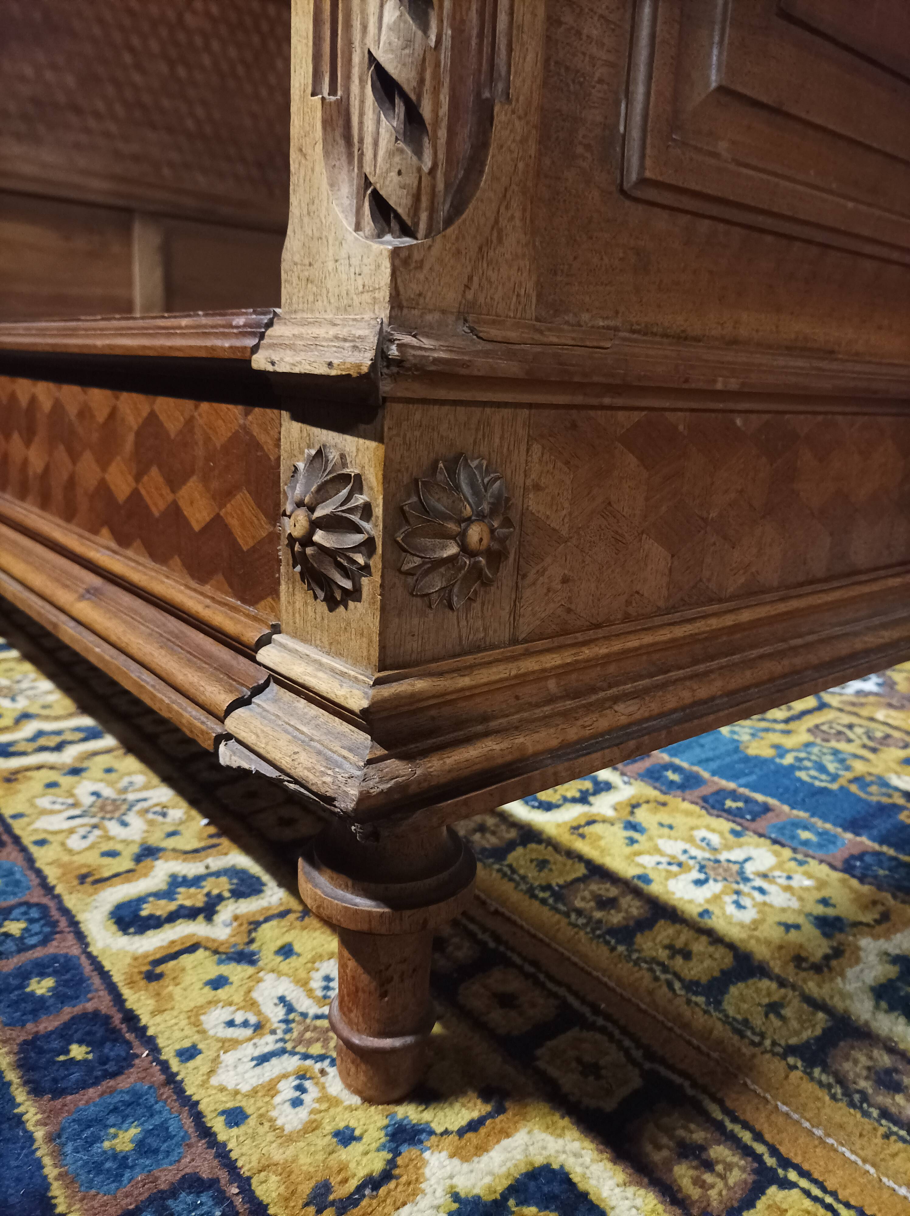 Louis XVI walnut bed