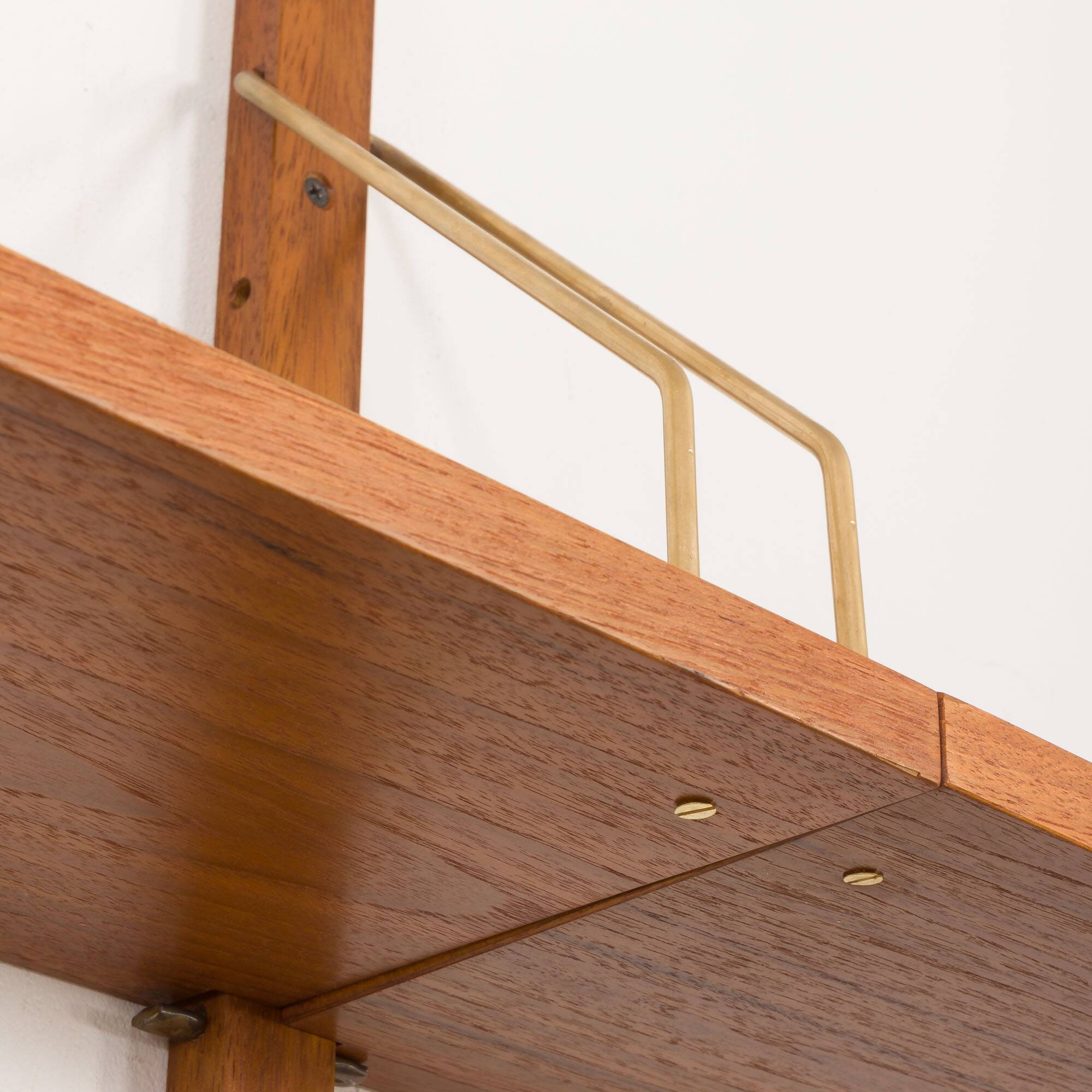 Danish mid-century teak wall unit with 2 cabinets, 1970s.