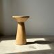 Side table, end of sofa in natural mango monoxyl conical tray H:50cm