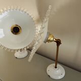 Pair of vintage opaline wall sconces