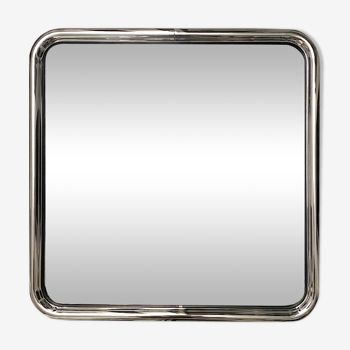 Mirror in chrome tubular steel, from the 70s and 80s 56x56cm