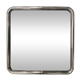 Mirror in chrome tubular steel, from the 70s and 80s 56x56cm