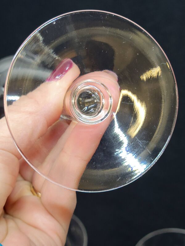 10 anciens verres a eau en cristal taillé art déco saint louis / baccarat