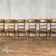 Series Lot of 8 chairs bistro Luterma in light wood Year 1950