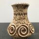 Ancien vase Jaspa céramique beige marron vintage