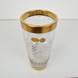 Mid-century glass vase,bohemia crystal,circa 1960's.