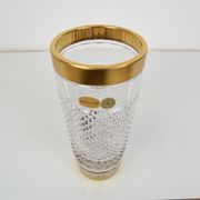 Mid-century glass vase,bohemia crystal,circa 1960's.
