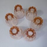 6 pink glasses