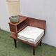 Vintage 1960s teak telephone hall bench
