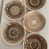 6 Cups and 5 Saucers Ecume model Faïencerie De Niderviller, Made in France