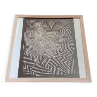 Victor Vasarely kinetic board 1973F