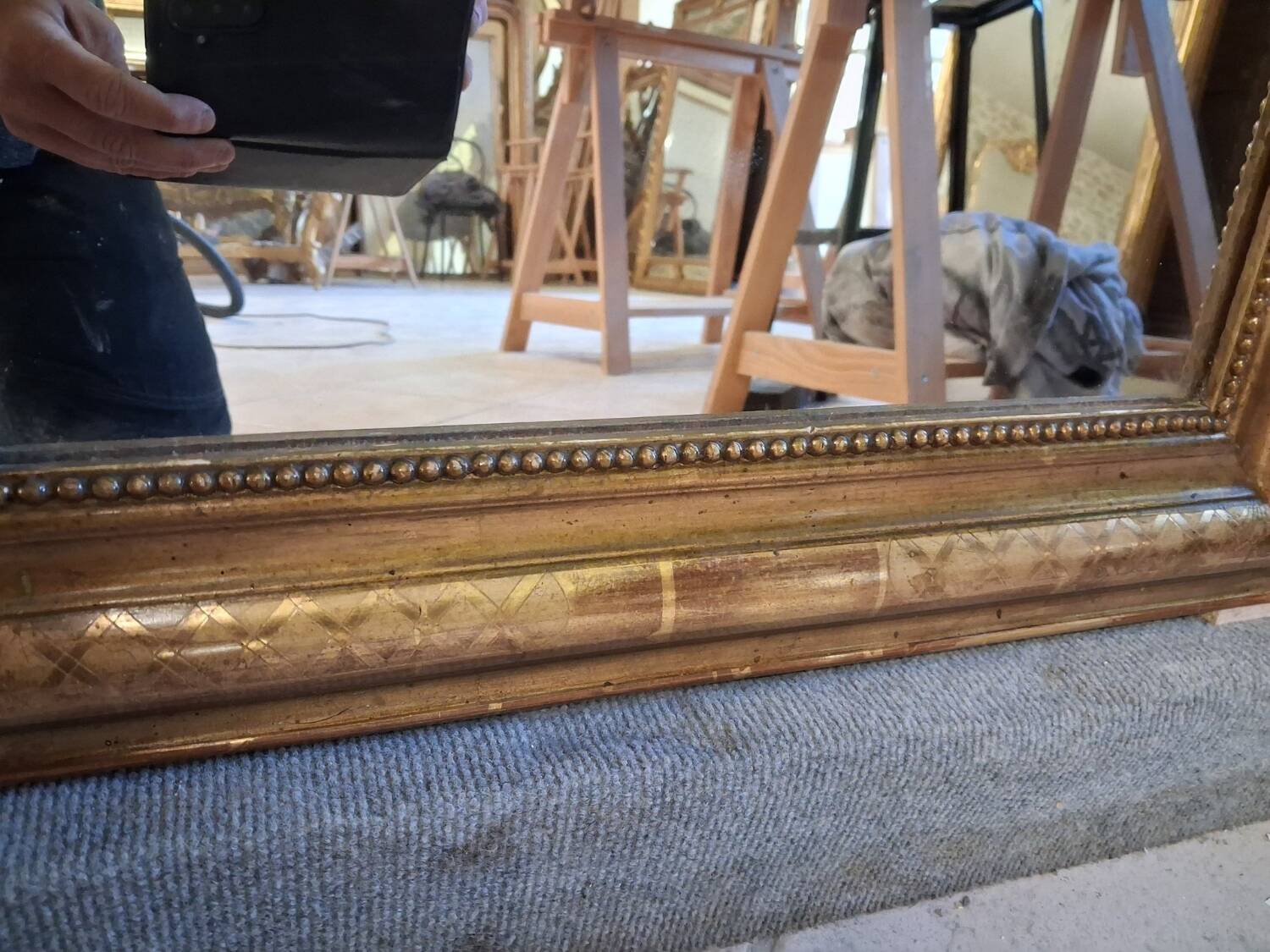 Louis Philippe period mirror 83 x 59