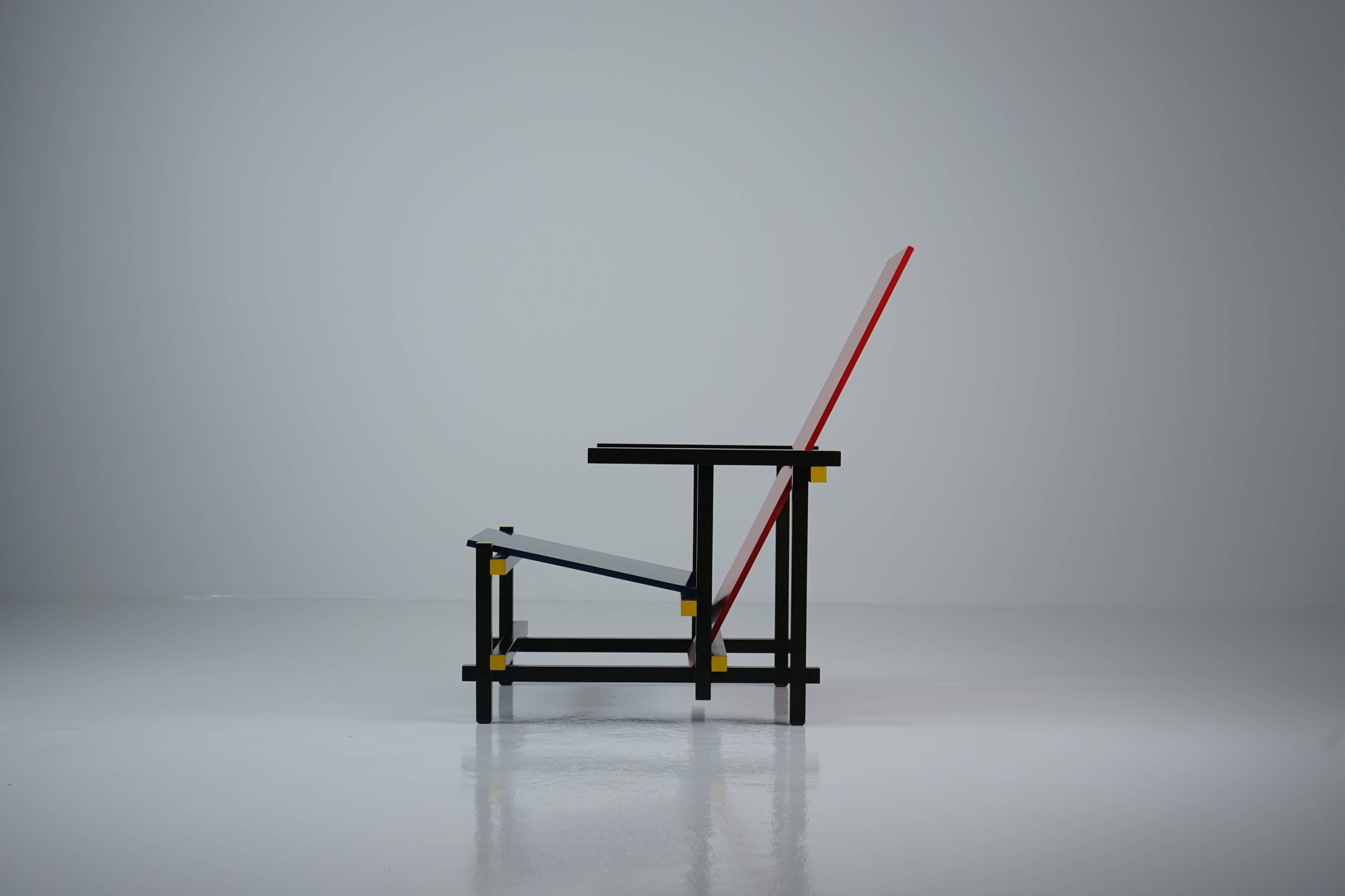 Red And Blue Arm Chair by Gerrit Rietveld for Cassina