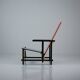 Red and blue armchair by Gerrit Rietveld for Cassina