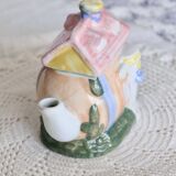 Vintage House-Shaped Slush Teapot - Pastel Colors