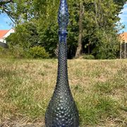 Carafe empoli violet mauve petits bulles hobnail