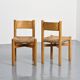 Pair of Méribel chairs by Charlotte Perriand, circa 1955.