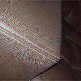 Leather lounge set – Steiner Paris – aluminium base – 1970s/1980s