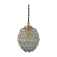 Lampe baladeuse globe en verre ciselé électrifiée à neuf