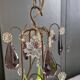 Small crystal boudoir chandelier - 1 light Bobeche signed Baccarat Epoque