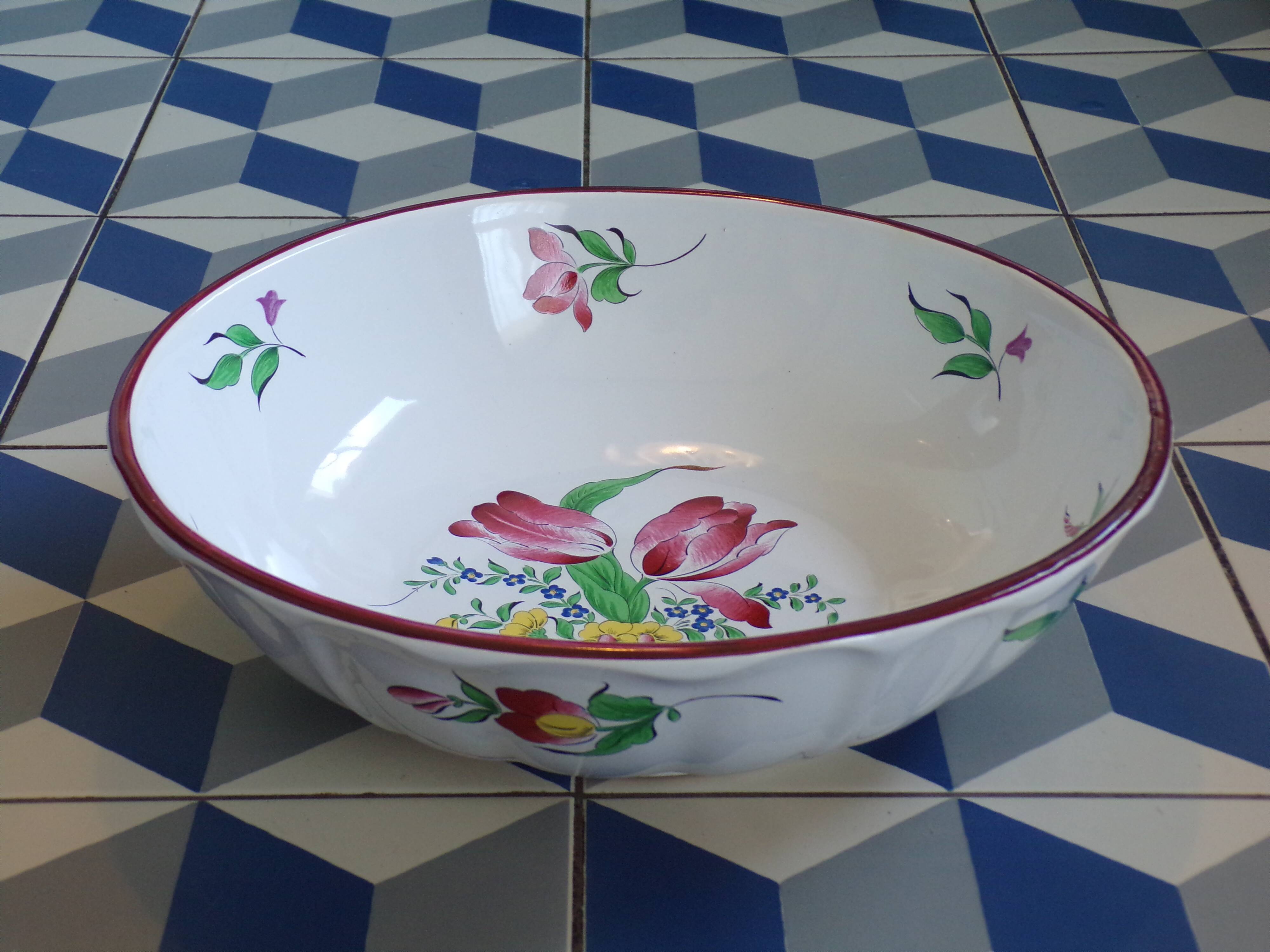 Ancien saladier Lunéville Kg Réverbère Ø29cm