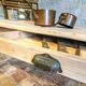 French solid oak farmhouse table 239x89 Raw patinated