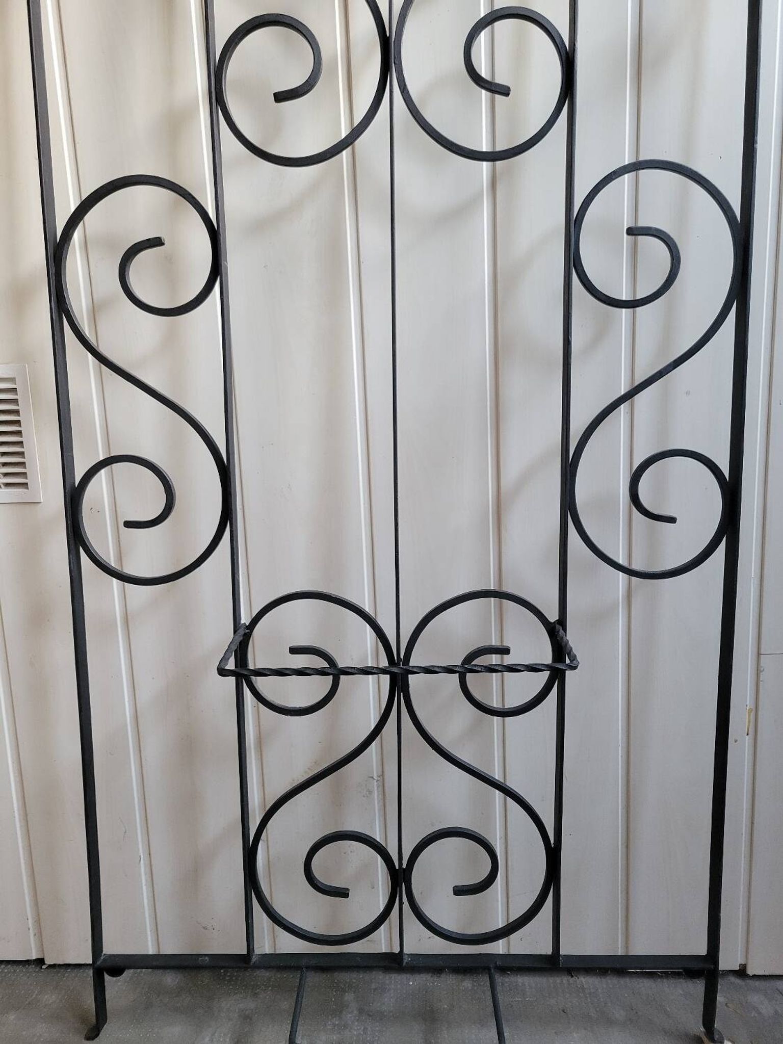Wrought iron coat and hat rack, 1960s
