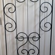 Wrought iron coat and hat rack, 1960s