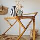 Vintage rattan dessert trolley - double shelves