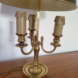 Antique Empire Style Bouillotte Lamp in brass and tin