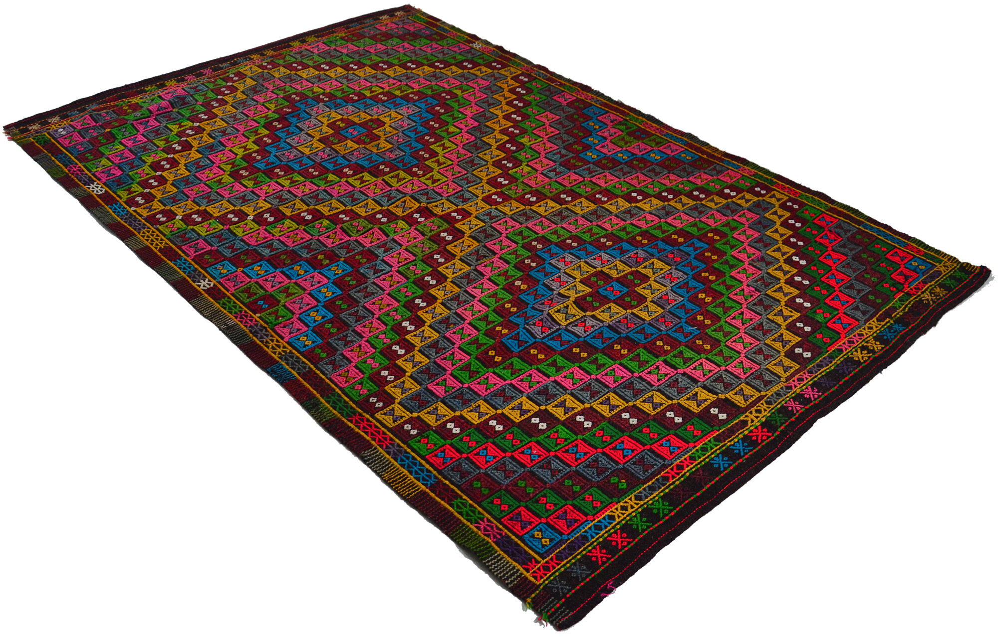 Anatolian handmade kilim rug 302 cm x 192 cm