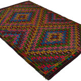 Anatolian handmade kilim rug 302 cm x 192 cm
