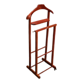 Valet de nuit en bois vernis signé Reguitti