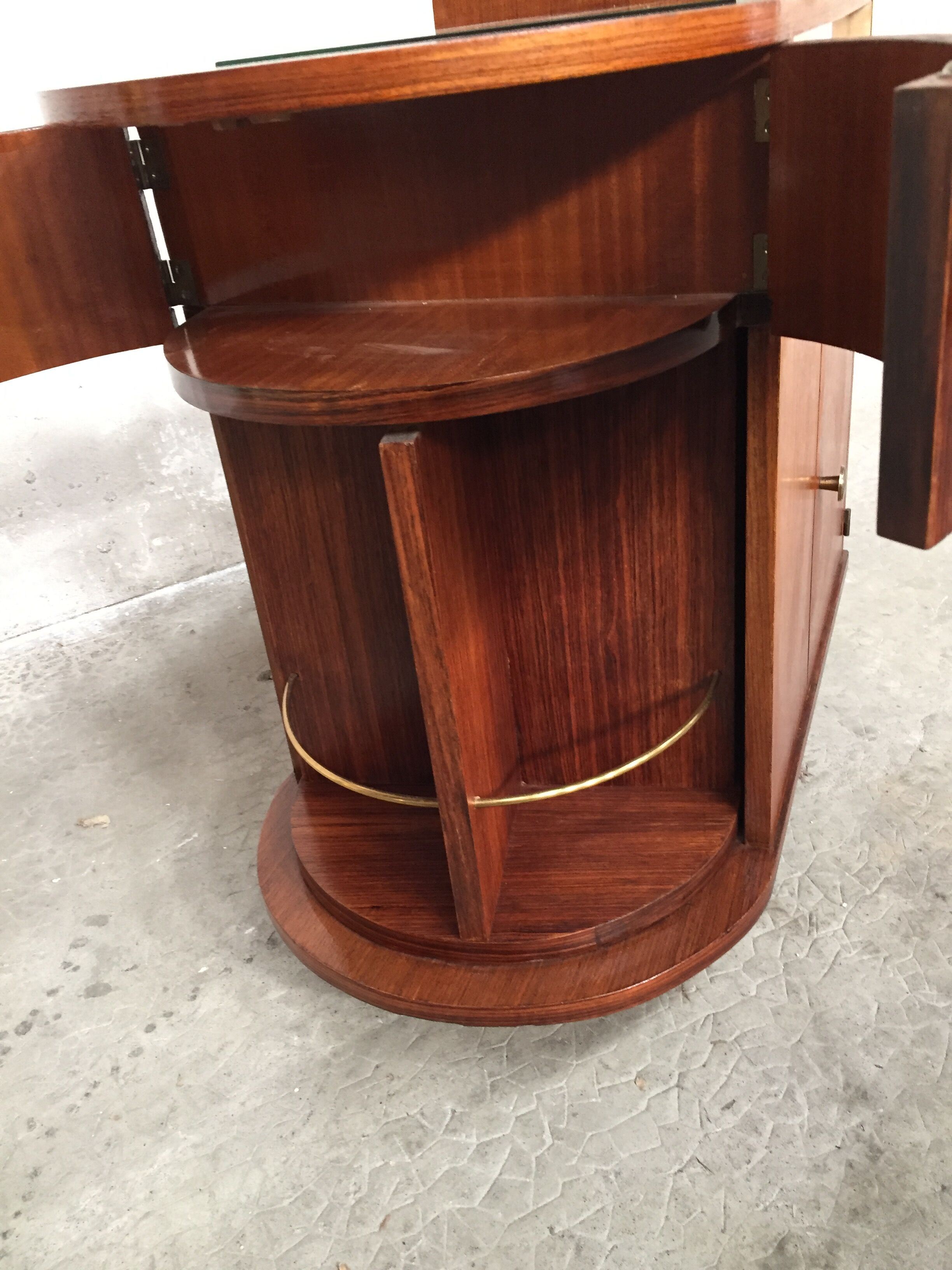 Bar on wheels 40/50s in rosewood