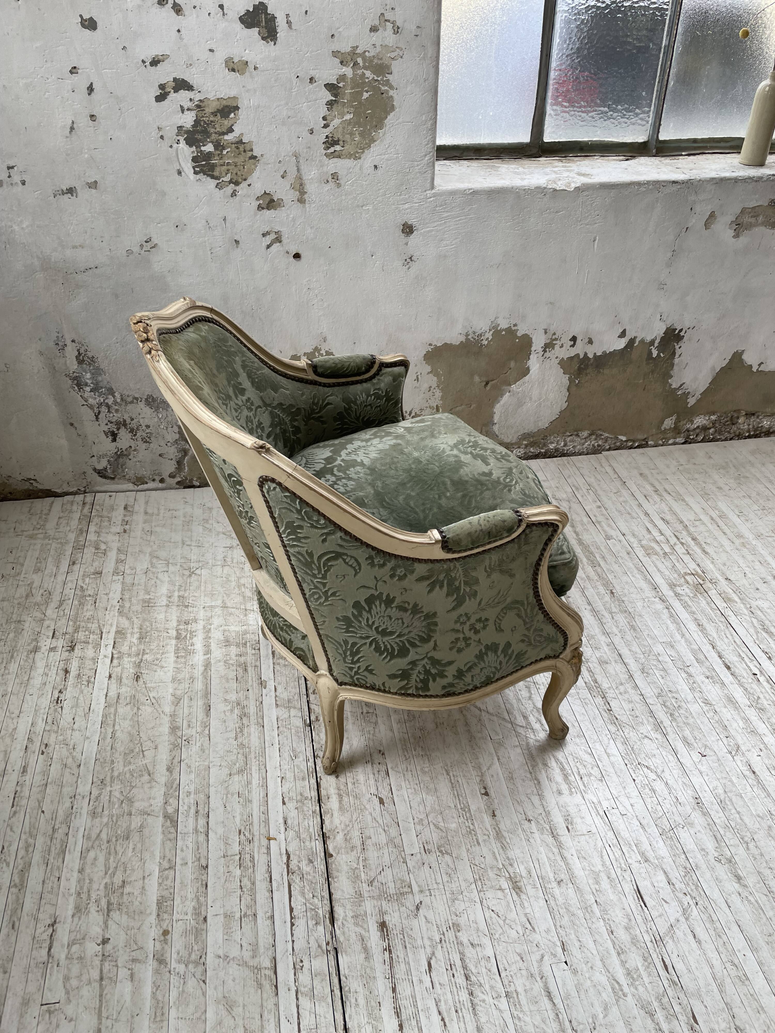 Louis XV shepherdess armchair