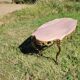 Table basse style Louis XV en marbre rose