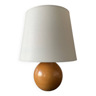 Vintage table lamp in blond wood