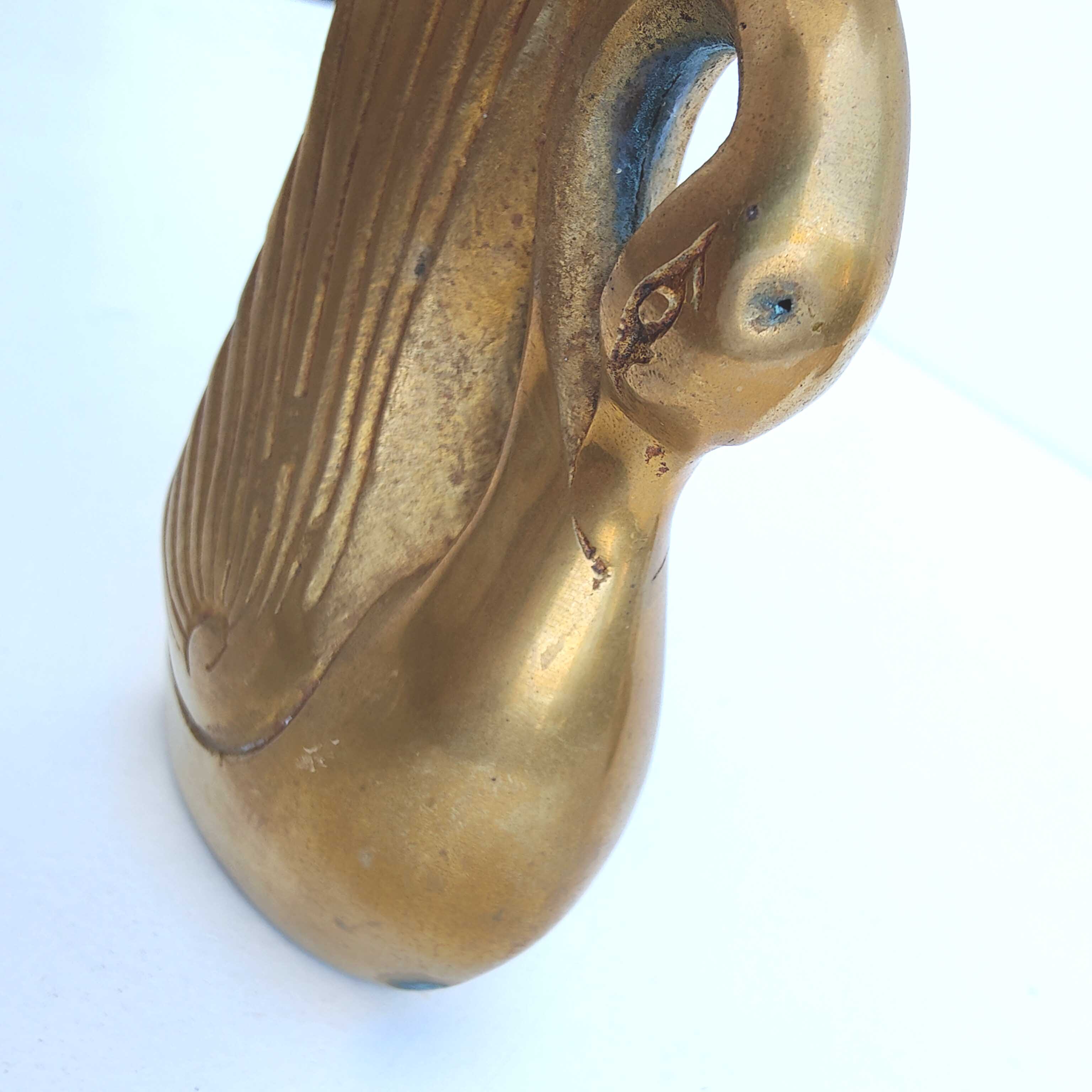 Pair of brass swan books greenhouse