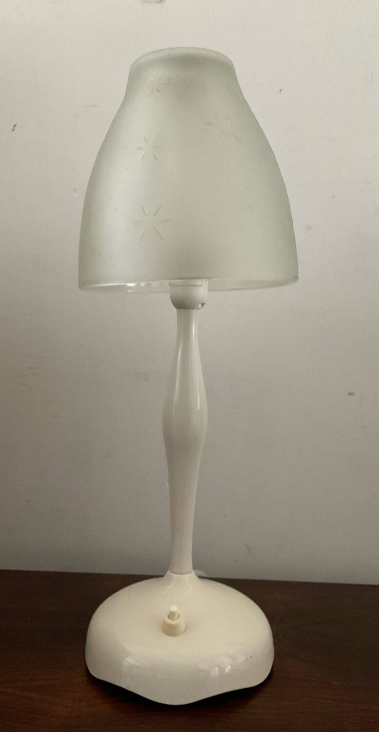 Vintage IKEA lamp in frosted glass and metal
