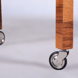Restored Art Deco Walnut Trolley, New Polish, Czechia, 1930s