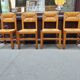4 chaises paillées années 50